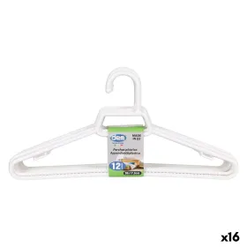 Drabužių pakabų rinkinys Dem Dem Balta Plastmasinis 38 x 17,5 x 0,5 cm 12 Dalys (16 vnt.)