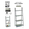 Lentyna MobleKit Juoda Pilka Medžio Metalinis 60 x 34,5 x 150 cm (3 vnt.)