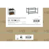 Coat rack with shelf MobleKit Black Grey Wood Metal 160 x 40 x 175 cm (3 Units)