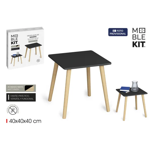 Вспомогательный стол MobleKit Коричневый Чёрный 40 x 40 x 40 cm (2 штук)
