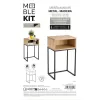 Вспомогательный стол MobleKit Коричневый Чёрный 40 x 30 x 68 cm (3 штук)