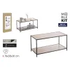 Вспомогательный стол MobleKit Коричневый Чёрный 78 x 38 x 38 cm Деревянный (3 штук)