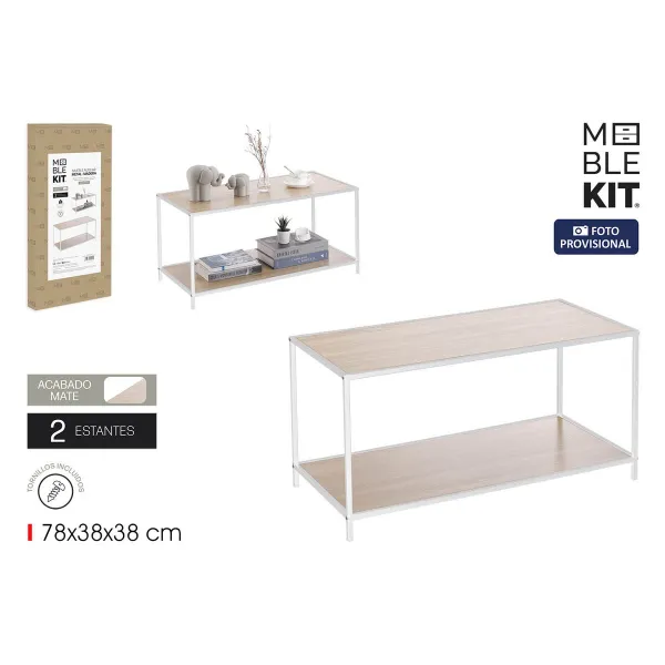 Вспомогательный стол MobleKit Белый Коричневый 78 x 38 x 38 cm Деревянный (3 штук)