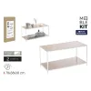 Вспомогательный стол MobleKit Белый Коричневый 78 x 38 x 38 cm Деревянный (3 штук)