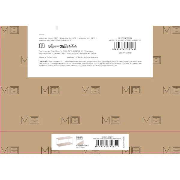 Вспомогательный стол MobleKit Белый Коричневый 78 x 38 x 38 cm Деревянный (3 штук)