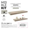 Shelve MobleKit Black Wood 60 x 23,5 x 3,8 cm (6 Units)