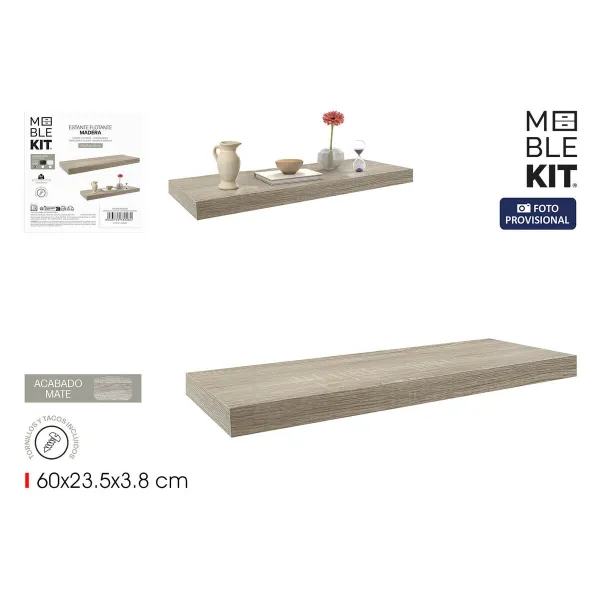 Shelve MobleKit Oak Wood 60 x 23,5 x 3,8 cm (6 Units)