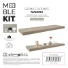 Shelve MobleKit Black Wood 80 x 23,5 x 3,8 cm (6 Units)