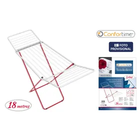 Pyykkinaru Confortime Lotus Valkoinen Punainen Metalli 180 x 55 x 109 cm (6 osaa)