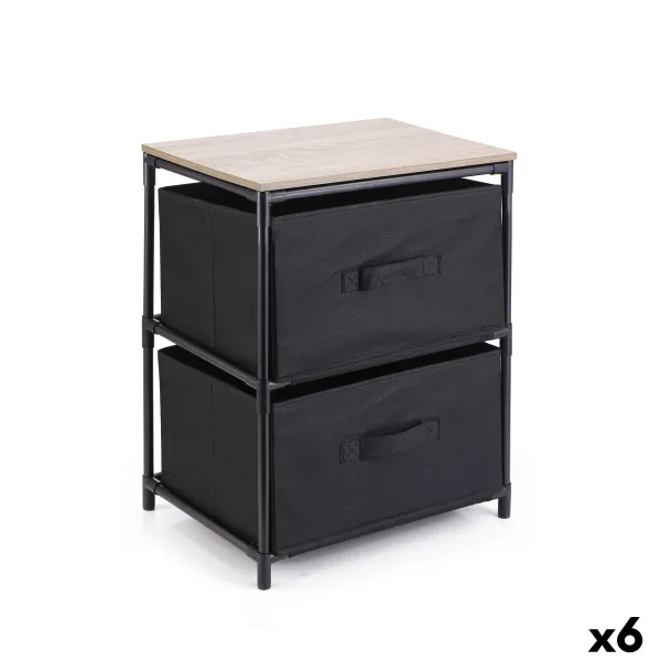 Тумба с ящиками Confortime Коричневый Чёрный 40 x 30 x 47,5 cm (6 штук)