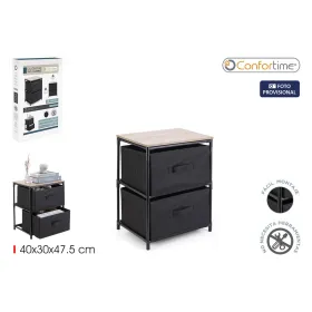 Chest of drawers Confortime Brown Black 40 x 30 x 47,5 cm (6 Units)