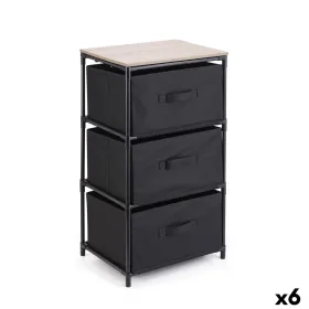 Chest of drawers Confortime Brown Black 40 x 30 x 69 cm (6 Units)
