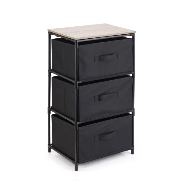 Chest of drawers Confortime Brown Black 40 x 30 x 69 cm (6 Units)