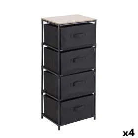 Lipasto Confortime Ruskea Musta 40 x 30 x 90 cm (4 osaa)
