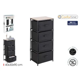 Lipasto Confortime Ruskea Musta 40 x 30 x 90 cm (4 osaa)
