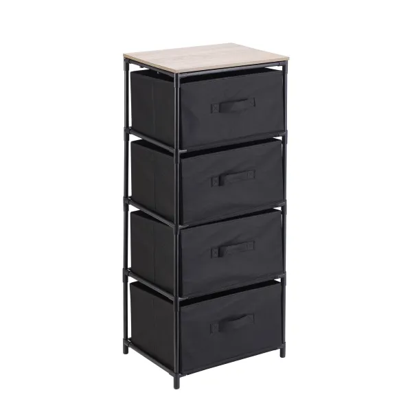 Тумба с ящиками Confortime Коричневый Чёрный 40 x 30 x 90 cm (4 штук)