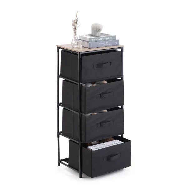 Тумба с ящиками Confortime Коричневый Чёрный 40 x 30 x 90 cm (4 штук)