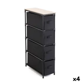 Lipasto Confortime Ruskea Musta 47 x 20 x 90 cm (4 osaa)