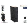 Chest of drawers Confortime Brown Black 47 x 20 x 90 cm (4 Units)