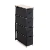 Chest of drawers Confortime Brown Black 47 x 20 x 90 cm (4 Units)