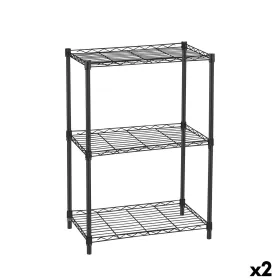 Lentyna MobleKit Juoda Metalinis 56 x 35 x 82 cm (2 vnt.)