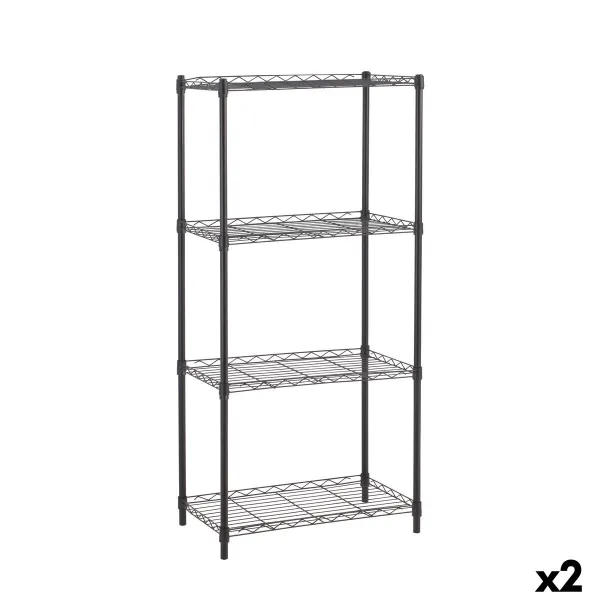 Hyllyt MobleKit Musta Metalli 56 x 35 x 120 cm (2 osaa)