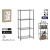Shelves MobleKit Black Metal 56 x 35 x 120 cm (2 Units)