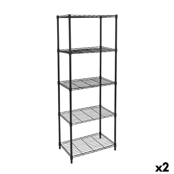 Полка MobleKit Чёрный Металл 56 x 35 x 158 cm (2 штук)