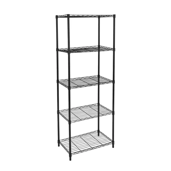 Lentyna MobleKit Juoda Metalinis 56 x 35 x 158 cm (2 vnt.)