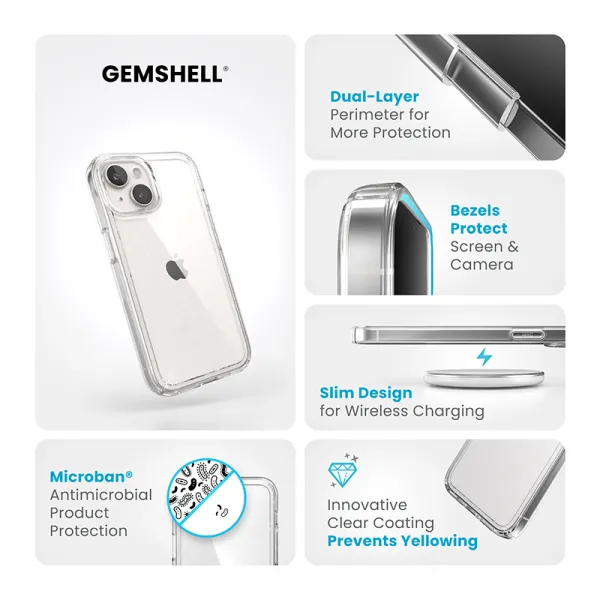 Speck Gemshell - iPhone 17e / 16e / 15 / 14 / 13 Case (Clear)