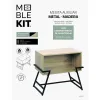 Вспомогательный стол MobleKit Коричневый Чёрный 50 x 33 x 45 cm Металл Деревянный MDF (3 штук)