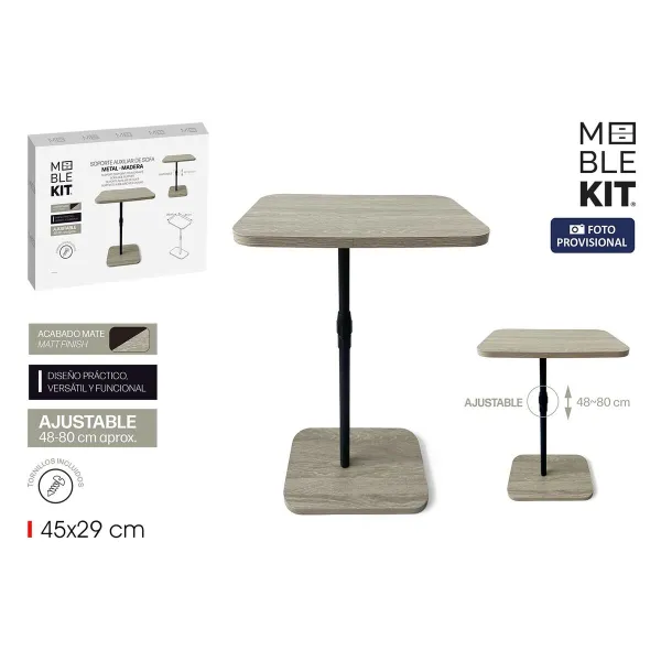 Вспомогательный стол MobleKit Коричневый Чёрный 45 x 29 x 70 cm полипропилен Деревянный MDF (4 штук)