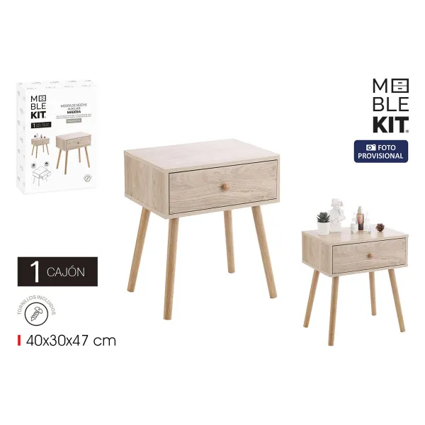 Ночной столик MobleKit Коричневый 40 x 30 x 47 cm Деревянный MDF (4 штук)