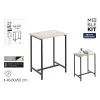 Вспомогательный стол MobleKit Коричневый Чёрный 40 x 30 x 50 cm Металл Деревянный MDF (4 штук)