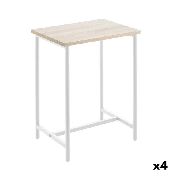 Вспомогательный стол MobleKit Белый Коричневый 40 x 30 x 50 cm Металл Деревянный MDF (4 штук)