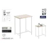 Вспомогательный стол MobleKit Белый Коричневый 40 x 30 x 50 cm Металл Деревянный MDF (4 штук)