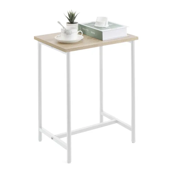 Sivupöytä MobleKit Valkoinen Ruskea 40 x 30 x 50 cm Metalli Puu MDF (4 osaa)