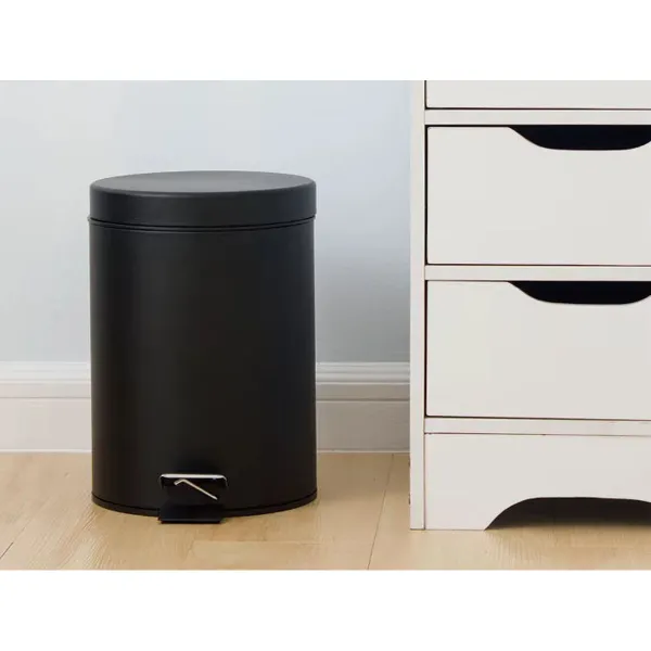 Мусорное ведро с педалью Confortime Чёрный 5 L (6 штук)
