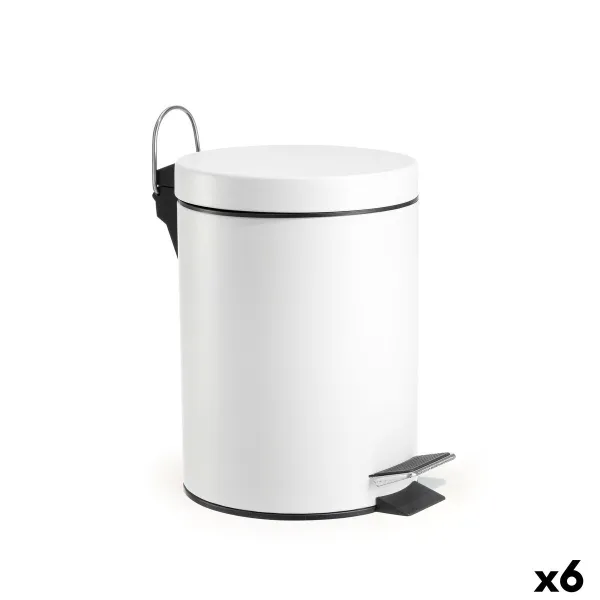 Мусорное ведро с педалью Confortime Белый 5 L (6 штук)