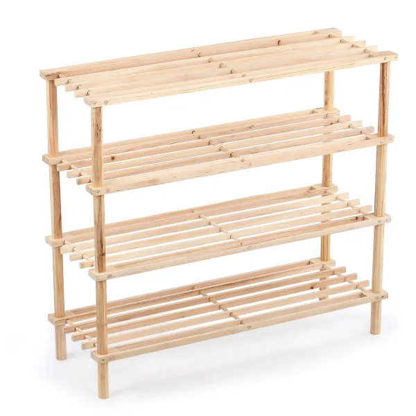 Shoe Rack Confortime Natural Wood 74 x 26 x 67 cm (6 Units)