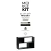 Hyllyt MobleKit Musta Puu 85 x 30 x 59 cm