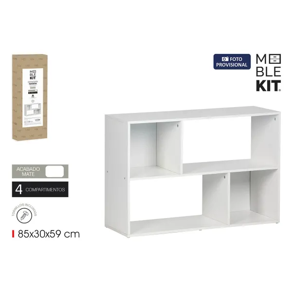 Plaukti MobleKit Balts Koks 85 x 30 x 59 cm