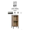 Полка MobleKit Коричневый Чёрный Металл Деревянный MDF 30 x 29 x 72 cm (3 штук)
