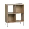 Plaukti MobleKit Balts Brūns Koks Metāls 60 x 29 x 72 cm
