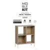 Lentyna MobleKit Balta Ruda Medžio Metalinis 60 x 29 x 72 cm