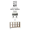 Полка MobleKit Коричневый Чёрный Деревянный Металл 118 x 29 x 72 cm