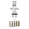 Hyllyt MobleKit Valkoinen Ruskea Puu Metalli 118 x 29 x 72 cm
