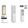 Bathroom Shelves MobleKit White 30 x 30 x 160 cm Wood Metal