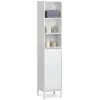 Bathroom Shelves MobleKit White 30 x 30 x 160 cm Wood Metal