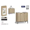 Тумба под умывальник MobleKit Коричневый Чёрный Деревянный Металл 60 x 30 x 60 cm